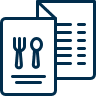 Decorative graphic of menu