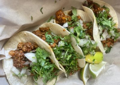 four Street tacos Tuesday tacos with al pastor