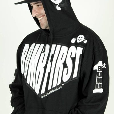 Superman Hoody Black/White