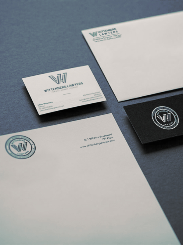 Branding Identity design Logo Wittenberg Lawyers SantaMonicaDesign