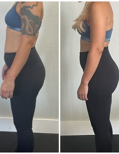 Before and after pic from side 14