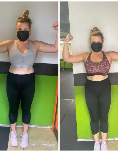 Before and after pic from front 9