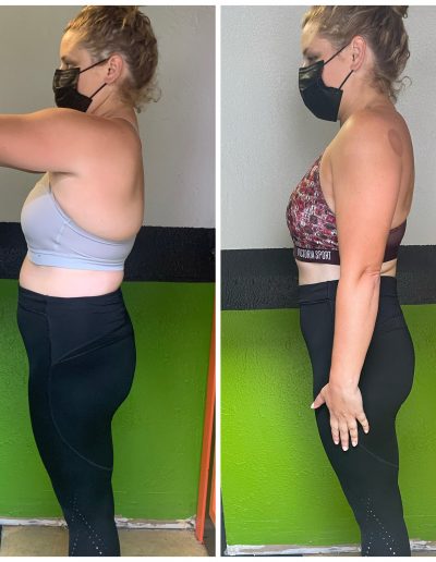 Before and after pic from side 4