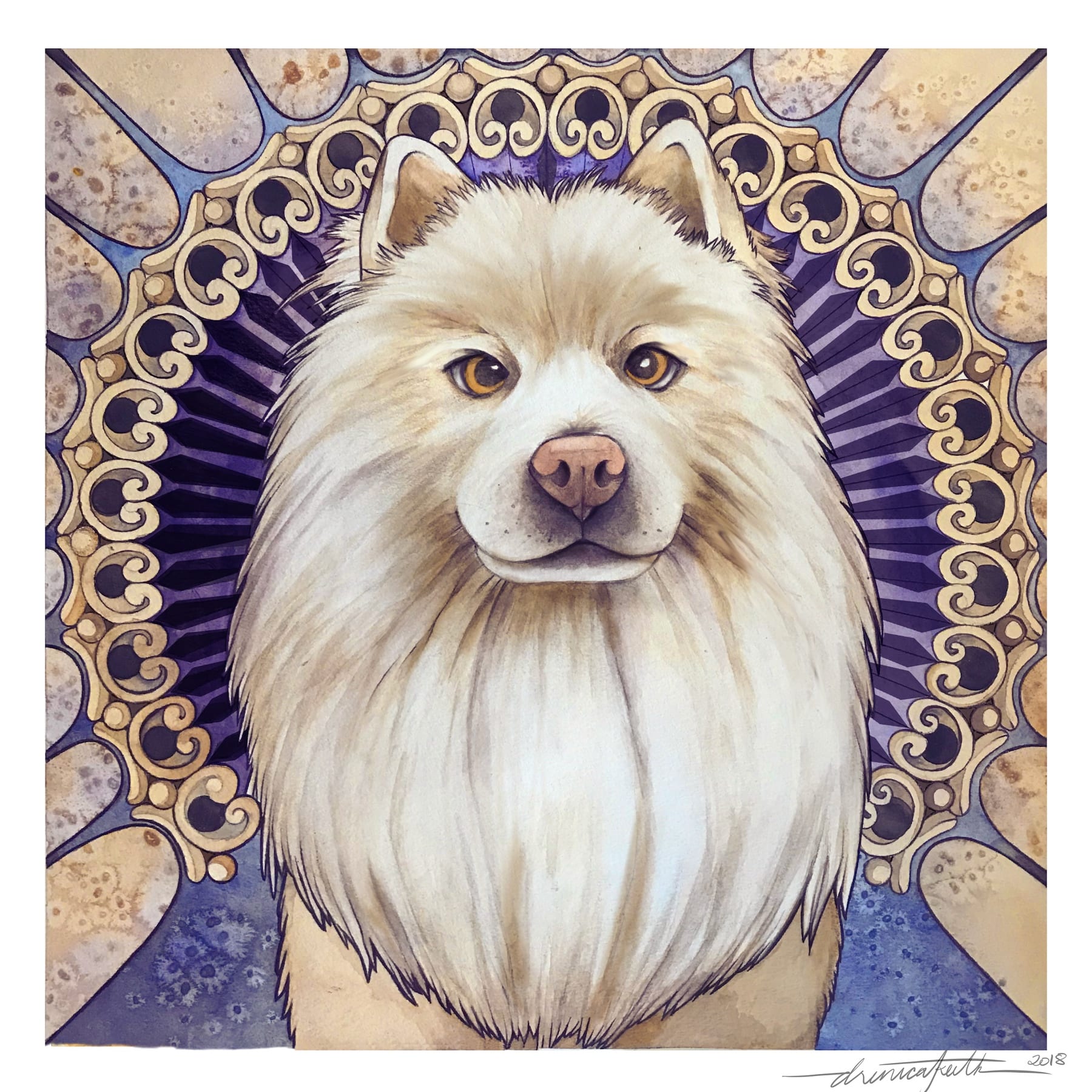simba_portrait1 Chow Chow Dog portrait, tons of glamour